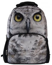 Animal Face 3D Animals Owl Backpack 3D Deep Stereographic Felt Fabric - £27.23 GBP