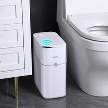 Bathroom Trash Can, Automatic Bagging Garbage Can, 3.5 Gallon Slim Smart Small P - £52.44 GBP