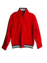 Tommy Hilfiger Regatta Yacht Jacket Mens Medium Red Water Resistant Windbreaker - $44.54