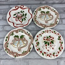 SONOMA Life + Style Holiday Plates Bread Cheese Dessert Set of 4 Christm... - $27.42