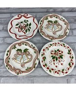 SONOMA Life + Style Holiday Plates Bread Cheese Dessert Set of 4 Christm... - £21.91 GBP