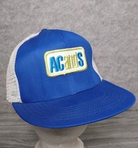 Vintage Trucker Hat Snapback Cap Mesh Patch USA Made ACandS Air Conditioning 90s - £11.54 GBP