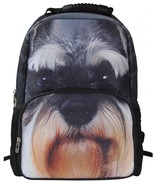 Animal Face Miniature Schnauzer Puppy Backpack 3D Deep Stereographic Fel... - £26.85 GBP