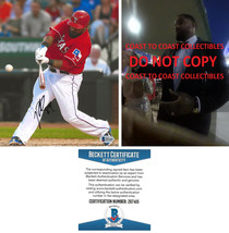 Prince Fielder signed Texas Rangers baseball 8x10 photo proof Beckett COA auto - £67.01 GBP