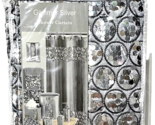 Glimmer Silver Shower Curtain Popular Bath Product Polyester 70x72in - £25.10 GBP