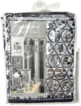 Glimmer Silver Shower Curtain Popular Bath Product Polyester 70x72in - £25.06 GBP