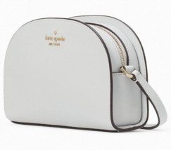 Kate Spade Perry Light Gray Saffiano Leather Dome Crossbody K8697 NWT $2... - $93.05