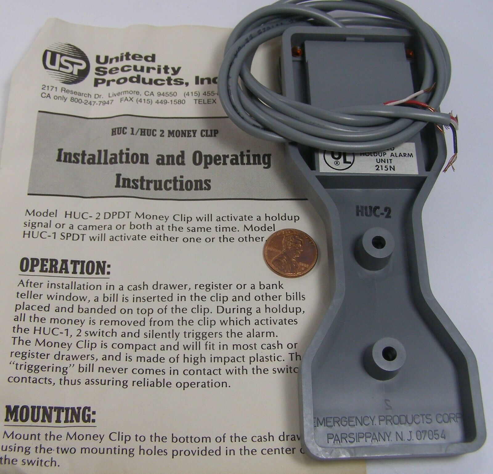 United Security Products Inc HUC 2 DPDT Money Clip - $19.99