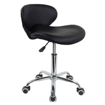Ergonomic PU Leather Rolling Stool with Adjustable Height and Modern Shell - $1,742.75 MXN