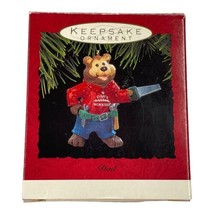 1993 Hallmark Keepsake Ornament Dad Dad&#39;s Workshop Teddy Bear - £6.35 GBP