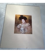Matted Print Mary Cassatt &quot;Woman in Raspberry Costume w Dog&quot; c1901 Hirsh... - $12.11 CAD