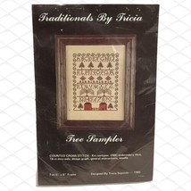Vintage Traditions By Tricia Tree Sampler Counted Cross Stitch 1985 Open Started - £7.90 GBP