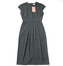 NWT MM. Lafleur Masha 3.0 in Charcoal Gray Light Twill Pleated Sheath Dress 0P - £64.65 GBP