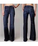 7 for all Mankind Ginger 30x29 Women 28 Dark Wash Flare Mid Rise Denim P... - $52.72