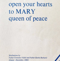 1986 Open Your Hearts To Mary Queen Of Peace PB 1st Edition Meditations ... - $19.99