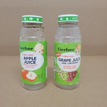 Vintage Gerber Baby Juice Jars 8 Oz. With Labels &amp; Lids Early 1990’s - £11.72 GBP