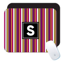 Stripes : Gift Mousepad Purple White Pink Home Decor Modern Pattern Abstract - £10.17 GBP+