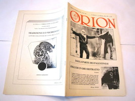ORION rivista periodico n 3 marzo 1988 ed Barbarossa dalla parte dei palestinesi - £46.88 GBP