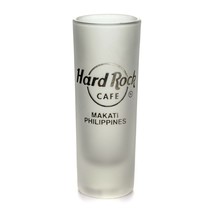 Hard Rock Cafe Makati Philippines Shot Glass White Frosted Glass - £15.80 GBP