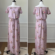 City Studio Off Shoulder Maxi Dress Short Sleeve Elastic Waist M - $18.72