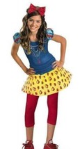 Girls Snow White Disney Princess Dress &amp; Headband Halloween Costume-size 10/12 - £21.92 GBP