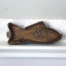 Antique Cast Iron Fish Mold Rustic Primitive Kitchen Farmhouse Country D... - £156.90 GBP