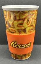 Galerie Reese’s PB Cup Ceramic Travel Mug w/o Silicone Lid w/ Grip 6" Pr... - $9.90