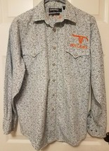 Men’s Panhandle Slim Blue Floral LS Pearl Outlaws Snap Shirt sz S Bramer... - $14.55