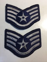 USAF SSgt (E-5) Blues Chevron Stripes Pair Air Force Patches 3” - $5.86