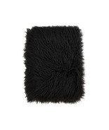 SARO Throw Blanket with Faux Mongolian Fur Design Black - $3,426.45 MXN