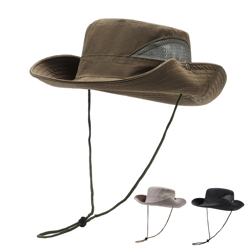Sunscreen Sun Hat Fashion Fisherman Cap Solid Color Foldable Bonnie Hat Cotton - £10.83 GBP
