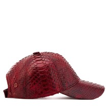 Boss Burgundy Leather Cap image 6