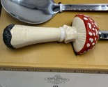 John Derian Fall Vegetable Figural Serving Spoon &amp; Fork 2 Piece Mushroom... - $26.94