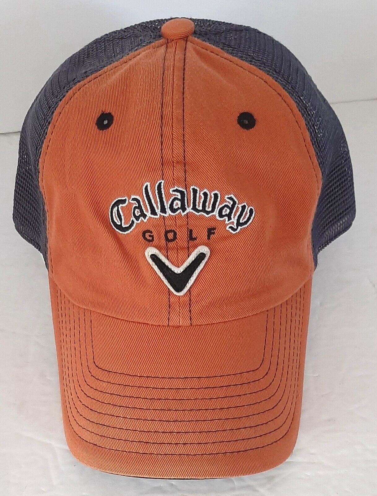 Callaway Golf Hat Embroidered Brown Black Mesh Back Adjustable Breathable - $14.99