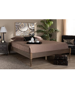 Sabine French Bohemian Weathered Gray Oak Full Size Platform Bed - $336.14 CAD