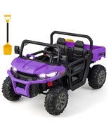 12V Kids Ride On Truck Car with Remote Control and 2 Seaters-Purple - Co... - $387.27