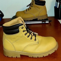 BRAHMA Steel Toe Work Boots Tan Womens size 8 In Great Shape! - £22.39 GBP