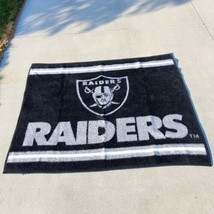 Vintage Biederlack Oakland Raiders Football Throw Blanket Wall Hanger 45 x 59 - £34.91 GBP