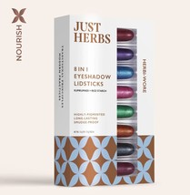 Just Herbs 8 in 1 Eyeshadow Lidsticks-Herbi Wore-Bolds bullet talc-silicone free - £13.66 GBP