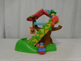 Weebles Musical Treehouse Slide Playset Weeble Wobble + 2 Weebles  Plays... - £28.40 GBP