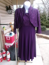 Nwot Jessica Howard PLUM/EGGPLANT Dress&amp;Jacket Set 8P - $39.99