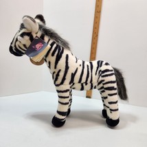 Aurora Zebra Plush 16&quot; Black White Stripe Stuffed Animal Toy 1996 Classi... - £28.07 GBP
