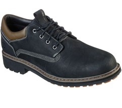 Men&#39;s SKECHERS Alley Way Kranston Oxford Shoes, 204204 /BLK Multiple Sizes Black - £71.88 GBP