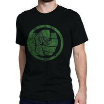 Hulk Fist Bump on Black Men&#39;s T-Shirt Black - £22.79 GBP+