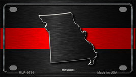 Missouri Thin Red Line Novelty Mini Metal License Plate Tag - £11.67 GBP