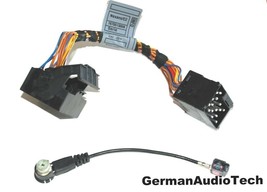 BMW ROUND to FLAT PIN RADIO + ANTENNA ADAPTER HARNESS CABLE E39 540i M5 ... - $128.65