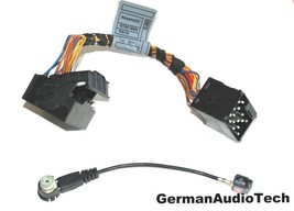 BMW ROUND to FLAT PIN RADIO + ANTENNA ADAPTER HARNESS CABLE E39 540i M5 ... - £101.95 GBP