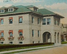 c1910 Mercy Hospital Columbus Ohio Vintage Postcard Hand Painted - £13.85 GBP