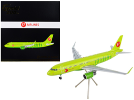 Airbus A320 Commercial Aircraft &quot;S7 Airlines&quot; Lime Green &quot;Gemini 200&quot; Series 1/2 - £91.05 GBP