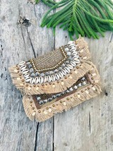 Exquisite Pearl Beaded Clutch  Bags - Unique Ethnic Handbags for Elegant... - $68.25 CAD